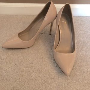 Nude colored heels by mix no 6, worn once